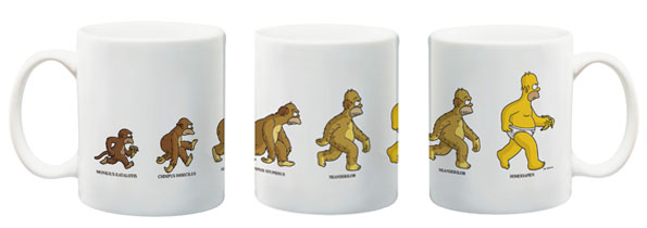 taza homero simpson sublimada evolución de homero simpson