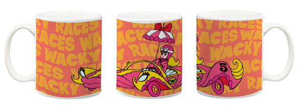 taza sublimada con la imagen de penelope glamour de dibujos de autos locos